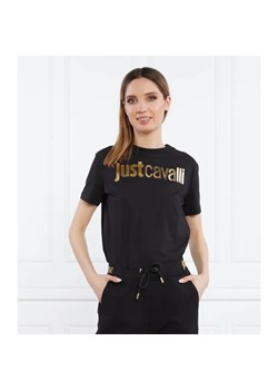 Just Cavalli T-shirt | R LOGO GOLD | Relaxed fit ze sklepu Gomez Fashion Store w kategorii Bluzki damskie - zdjęcie 184986191