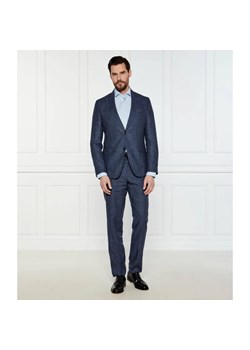BOSS BLACK Lniany garnitur C-Huge-2Pcs-Peak-252 | Slim Fit | z dodatkiem wełny ze sklepu Gomez Fashion Store w kategorii Garnitury męskie - zdjęcie 184986224