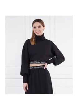 Calvin Klein Jeans Golf CONTRAST TAPE LOOSE ROLL NECK | Regular Fit ze sklepu Gomez Fashion Store w kategorii Swetry damskie - zdjęcie 184986734