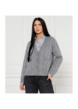 Tommy Hilfiger Wełniany kardigan | Regular Fit ze sklepu Gomez Fashion Store w kategorii Swetry damskie - zdjęcie 184987503