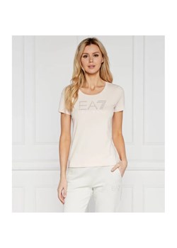 EA7 T-shirt | Regular Fit | stretch ze sklepu Gomez Fashion Store w kategorii Bluzki damskie - zdjęcie 184987534