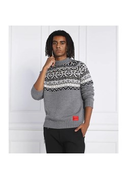 HUGO Wełniany sweter Steenor | Relaxed fit ze sklepu Gomez Fashion Store w kategorii Swetry męskie - zdjęcie 184991234