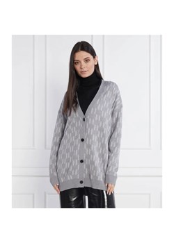 Karl Lagerfeld Kardigan | Longline Fit | z dodatkiem wełny ze sklepu Gomez Fashion Store w kategorii Swetry damskie - zdjęcie 184991500