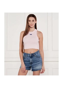 Hugo Blue Top Baby | Cropped Fit ze sklepu Gomez Fashion Store w kategorii Bluzki damskie - zdjęcie 184993074
