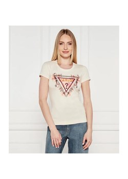GUESS T-shirt FLOWERS | Slim Fit ze sklepu Gomez Fashion Store w kategorii Bluzki damskie - zdjęcie 184993850