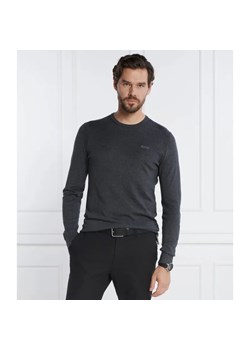 Calvin Klein Sweter SILK BLEND CN | Slim Fit | z dodatkiem jedwabiu ze sklepu Gomez Fashion Store w kategorii Swetry męskie - zdjęcie 184995022