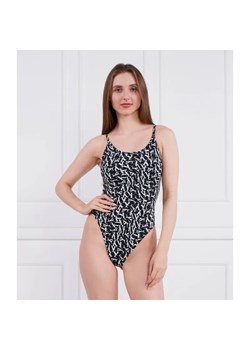 Calvin Klein Swimwear Strój kąpielowy CK MONOGRAM-S SCOOP ONE PIECE-PRINT ze sklepu Gomez Fashion Store w kategorii Stroje kąpielowe - zdjęcie 185004940