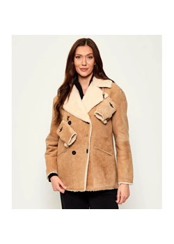 Aeronautica Militare Skórzany kożuch | Regular Fit ze sklepu Gomez Fashion Store w kategorii Kożuchy - zdjęcie 185008051