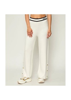 Liu Jo Sport Spodnie dzianinowe | Relaxed fit | z dodatkiem jedwabiu ze sklepu Gomez Fashion Store w kategorii Spodnie damskie - zdjęcie 185009513