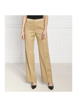 BOSS BLACK Wełniane spodnie Tackea | Regular Fit ze sklepu Gomez Fashion Store w kategorii Spodnie damskie - zdjęcie 185010974