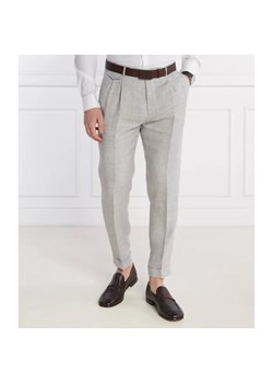 Windsor Lniane spodnie chino 13 Sapo | Slim Fit ze sklepu Gomez Fashion Store w kategorii Spodnie męskie - zdjęcie 185012462