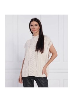 Joop! Wełniany bezrękawnik | Relaxed fit ze sklepu Gomez Fashion Store w kategorii Kamizelki damskie - zdjęcie 185013213