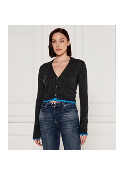 Pinko Wełniany kardigan CHAUSIE | Cropped Fit | z dodatkiem kaszmiru ze sklepu Gomez Fashion Store w kategorii Swetry damskie - zdjęcie 185013301