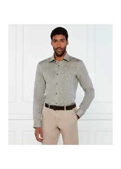 BOSS BLACK Lniana koszula H-HANK-kent-C1-214 | Slim Fit ze sklepu Gomez Fashion Store w kategorii Koszule męskie - zdjęcie 185013794