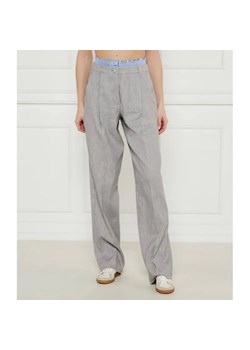 Marella SPORT Lniane spodnie Autocar | flare fit ze sklepu Gomez Fashion Store w kategorii Spodnie damskie - zdjęcie 185014040