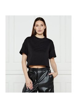Karl Lagerfeld T-shirt AUTOGRAPH | Cropped Fit ze sklepu Gomez Fashion Store w kategorii Bluzki damskie - zdjęcie 185014550