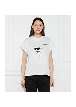 Karl Lagerfeld T-shirt IKON AQUARELLE | Loose fit ze sklepu Gomez Fashion Store w kategorii Bluzki damskie - zdjęcie 185015082