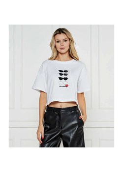 Karl Lagerfeld T-shirt SUNGLASSES | Cropped Fit ze sklepu Gomez Fashion Store w kategorii Bluzki damskie - zdjęcie 185015270