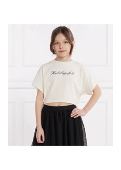 Karl Lagerfeld Kids T-shirt | Cropped Fit ze sklepu Gomez Fashion Store w kategorii Bluzki dziewczęce - zdjęcie 185015373