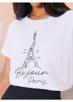 Sinsay - Koszulka z nadrukiem - biały ze sklepu Sinsay w kategorii Bluzki damskie - zdjęcie 185019453