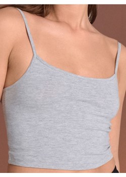 Sinsay - Crop top na ramiączkach - szary ze sklepu Sinsay w kategorii Bluzki damskie - zdjęcie 185019534