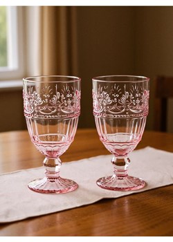 Sinsay - Kieliszki z ozdobnym wzorem 2 pack - różowy ze sklepu Sinsay w kategorii Kieliszki - zdjęcie 185019650