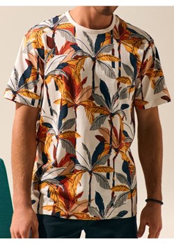 Sinsay - Koszulka z ozdobnym nadrukiem - kremowy ze sklepu Sinsay w kategorii T-shirty męskie - zdjęcie 185019681