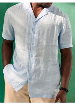 Sinsay - Lniana koszula - błękitny ze sklepu Sinsay w kategorii Koszule męskie - zdjęcie 185020950