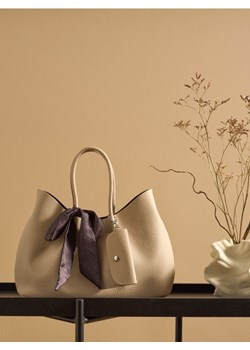 Sinsay - Torebka z portfelem i kosmetyczką - beżowy ze sklepu Sinsay w kategorii Torby Shopper bag - zdjęcie 185032144