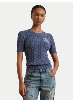 LAUREN RALPH LAUREN Sweter 200976989001 Niebieski Slim Fit ze sklepu MODIVO w kategorii Swetry damskie - zdjęcie 185034662
