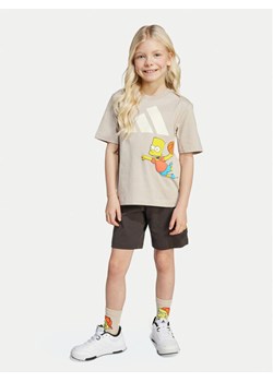 adidas Komplet t-shirt i spodenki The Simpsons JL9196 Beżowy Regular Fit ze sklepu MODIVO w kategorii Komplety niemowlęce - zdjęcie 185034694
