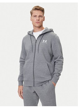 Under Armour Bluza UA Essential Fleece FZ Hood 1373881 Szary Regular Fit ze sklepu MODIVO w kategorii Bluzy męskie - zdjęcie 185034704