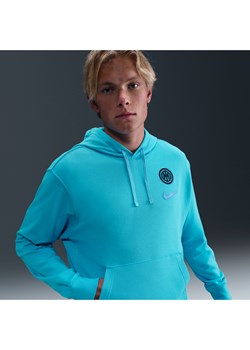 Męska bluza piłkarska z kapturem Nike Inter Mediolan Club - Niebieski ze sklepu Nike poland w kategorii Bluzy męskie - zdjęcie 185038202