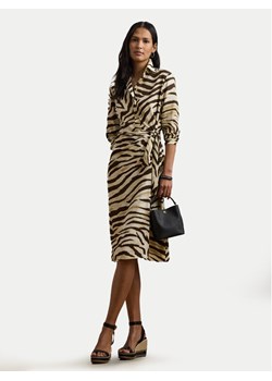 LAUREN RALPH LAUREN Sukienka koszulowa 200970833001 Beżowy Regular Fit ze sklepu MODIVO w kategorii Sukienki - zdjęcie 185039063