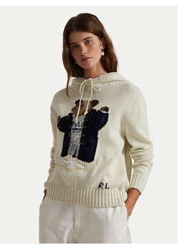 Polo Ralph Lauren Sweter 211972802001 Beżowy Relaxed Fit ze sklepu MODIVO w kategorii Swetry damskie - zdjęcie 185039110