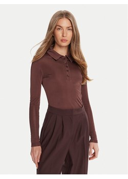 HUGO Bluzka Darosevil 50543100 Brązowy Regular Fit ze sklepu MODIVO w kategorii Bluzki damskie - zdjęcie 185039183