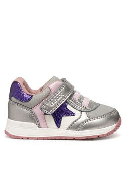Sneakersy Geox B Rishon B560LA 0AJAS C1AG8 Srebrny ze sklepu eobuwie.pl w kategorii Buty sportowe dziecięce - zdjęcie 185040551