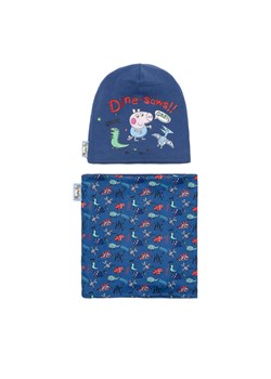 Komplet czapka i komin Peppa Pig ACCCS-AW24-110PP Granatowy ze sklepu eobuwie.pl w kategorii Czapki dziecięce - zdjęcie 185040574
