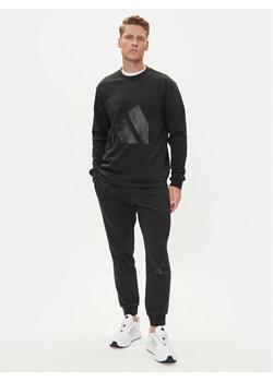 adidas Dres Big Logo Fleece Colorblock JI8865 Czarny Regular Fit ze sklepu MODIVO w kategorii Dresy męskie - zdjęcie 185040791