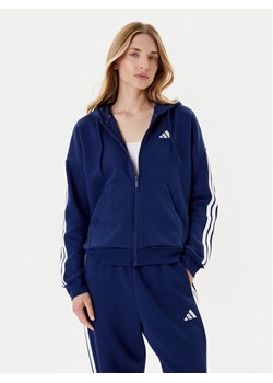 adidas Bluza Essentials 3-Stripes JY3083 Niebieski Regular Fit ze sklepu MODIVO w kategorii Bluzy damskie - zdjęcie 185040803