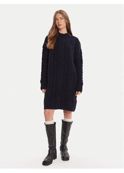 Barbour Sukienka dzianinowa Belford LDR0946NY73 Granatowy Regular Fit ze sklepu MODIVO w kategorii Sukienki - zdjęcie 185040811