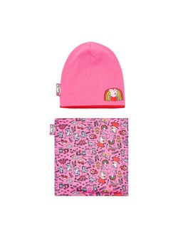 Peppa Pig Komplet czapka i komin ACCCS-AW24-112PP Różowy ze sklepu MODIVO w kategorii Czapki dziecięce - zdjęcie 185040813