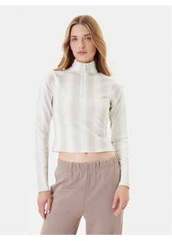 adidas Bluza Half-Zip Graphic Football JW3642 Écru Regular Fit ze sklepu MODIVO w kategorii Bluzy damskie - zdjęcie 185040843