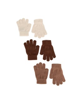 Action Boy Rękawiczki 8K6-001-AW24 (3-PACK) Brązowy ze sklepu MODIVO w kategorii Rękawiczki dziecięce - zdjęcie 185043842