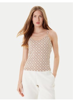 Guess Top V5YP11 MC03W Beżowy Slim Fit - id: 0000305234834 - marki Guess - 185043850 Guess Top V5YP11 MC03W Beżowy Slim Fit ze sklepu MODIVO w kategorii Bluzki damskie - zdjęcie 185043850