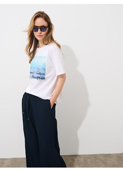 Mohito - T-shirt z nadrukiem - biały ze sklepu Mohito w kategorii Bluzki damskie - zdjęcie 185044784