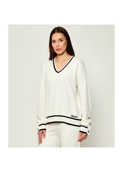 Liu Jo Sport Sweter | Relaxed fit | z dodatkiem jedwabiu ze sklepu Gomez Fashion Store w kategorii Swetry damskie - zdjęcie 185045930