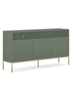 Zielona komoda ryflowana na złotych nóżkach E4-N12 ze sklepu Edinos.pl w kategorii Komody - zdjęcie 185047601