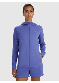 Damska bluza treningowa 4F 4FWAW25TFSWF585 - granatowa ze sklepu Sportstylestory.com w kategorii Bluzy damskie - zdjęcie 185049861