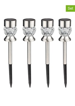 Garden Hero Solarne lampy ogrodowe LED (4 szt.) na trzonku - wys. 36 x Ø 7 cm ze sklepu Limango Polska w kategorii Dekoracje i akcesoria ogrodowe - zdjęcie 185052743